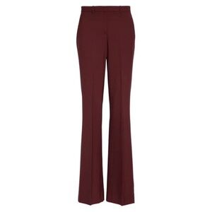 Theory Demitria Mulberry Traceable Wool Maroon Burgundy Trousers Pants Size 4